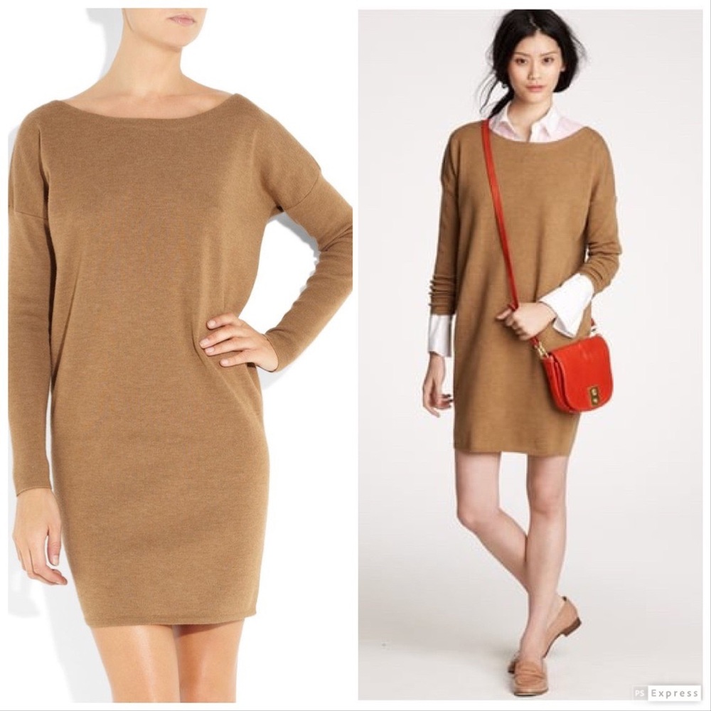 JCrew Dolman Sleeve Sweater Dress in Camel XS